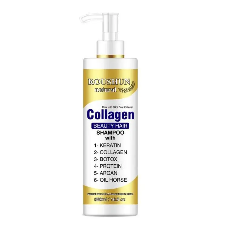 ROUSHUN Collagen Shampoo Smoothing Repairing Biotin Protein Hair Shampoo