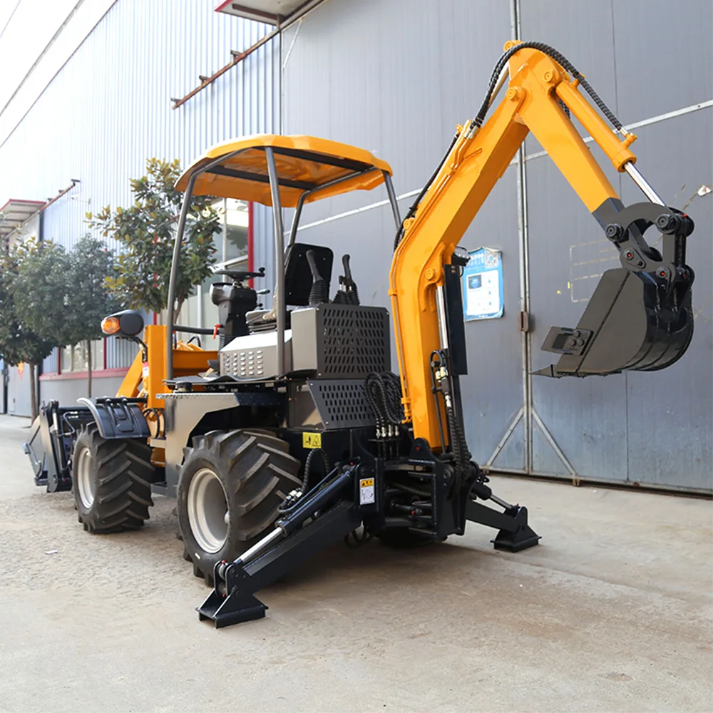 New Diesel CE Epa Engine Large Mini Retroexcavadora Farm Tractor Backhoe Excavator Loader 4x4 Backhoe