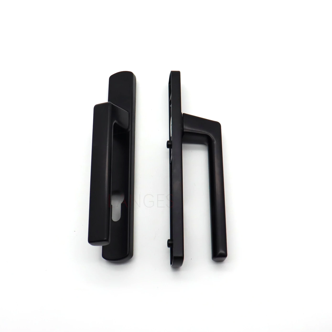 Black Aluminum Alloy Lock Set Entrance Keyed Deadbolt Door Tilt Turn Lever Mortise Door Handles