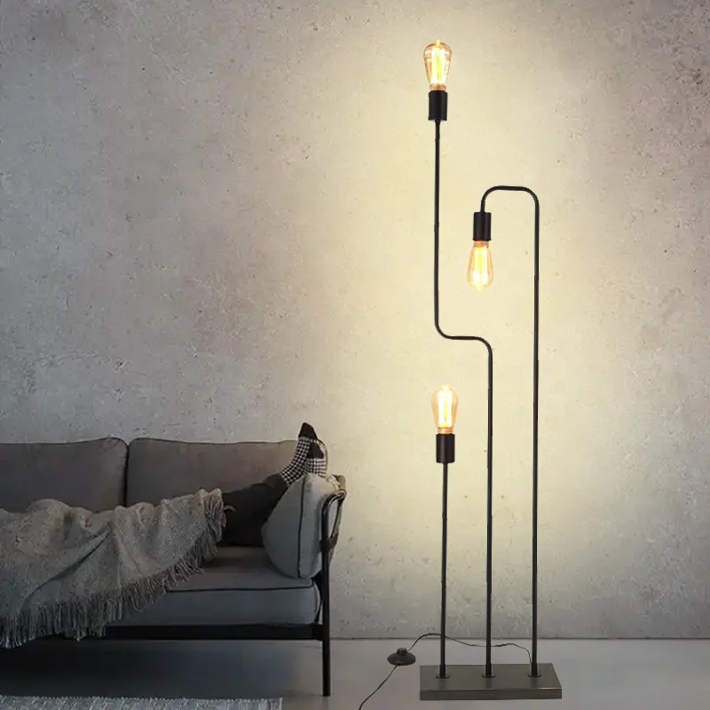 Hotel Decor Nordic Minimalist LED Standing Corner Floor Lamp Modern Silhouette Metal Floor Lighting for Bedroom Living Room