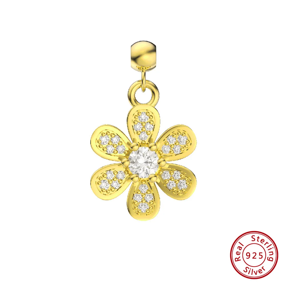 Wholesale 925 Sterling Silver Jewelry A-Z Alphabet Cartoon Letter Charms for Necklace Accessories Chain DIY Making