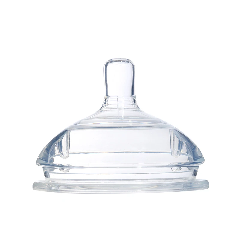 
Factory wholesale food safety grade liquid silicone soft nipple ultra wide mouth silicone baby pacifier 