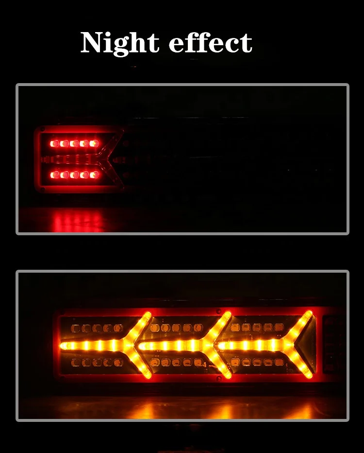 Светодиодная универсальная направляющая для руля, фонарь для задних фонарей для грузовиков, водонепроницаемый поток для Lamborghini