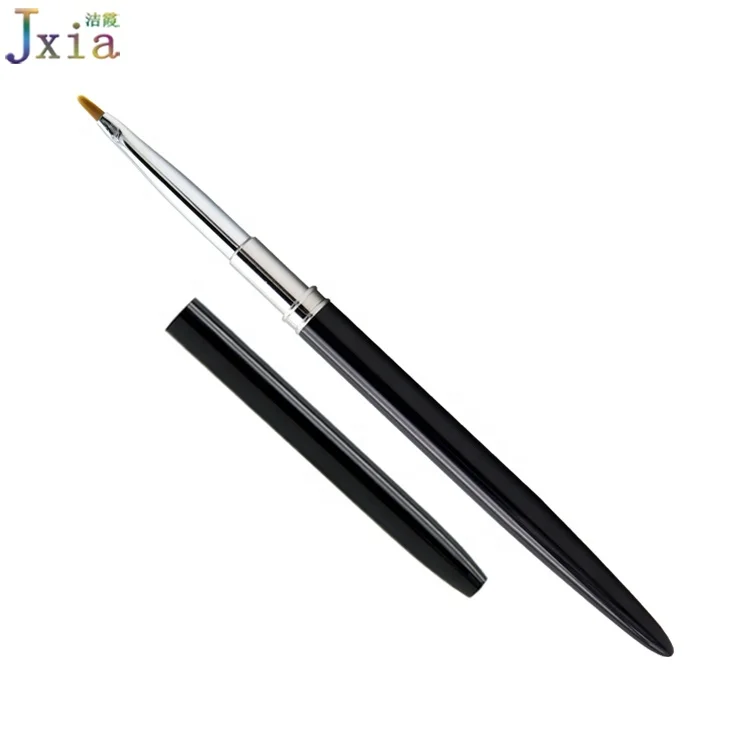 Jiexia Black Handle  Synthetic Hair Manicure Supplies One Stoke Petal Painting Small Oval Gel Nail Art Brushes