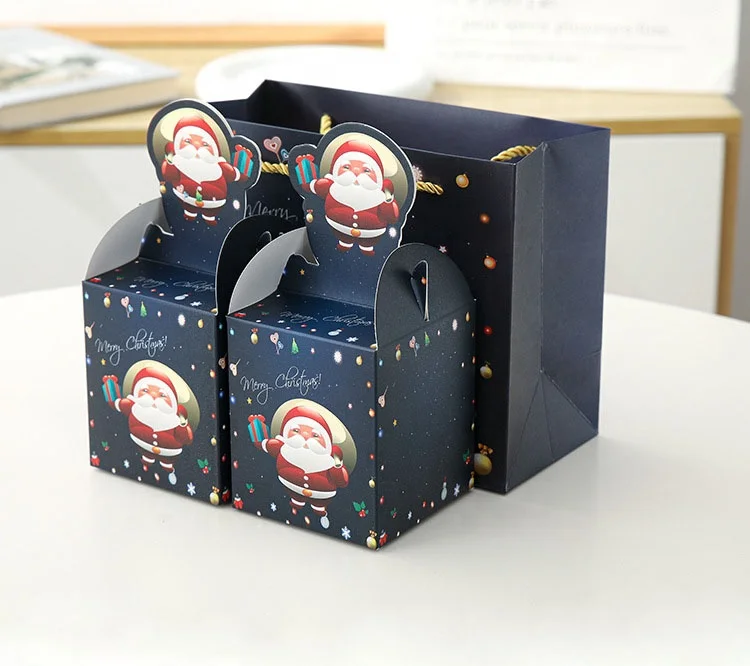 Christmas Sweet Candy Chocolate Paper Box Packaging Christmas Stocking Treat Gift Box For Party Decor