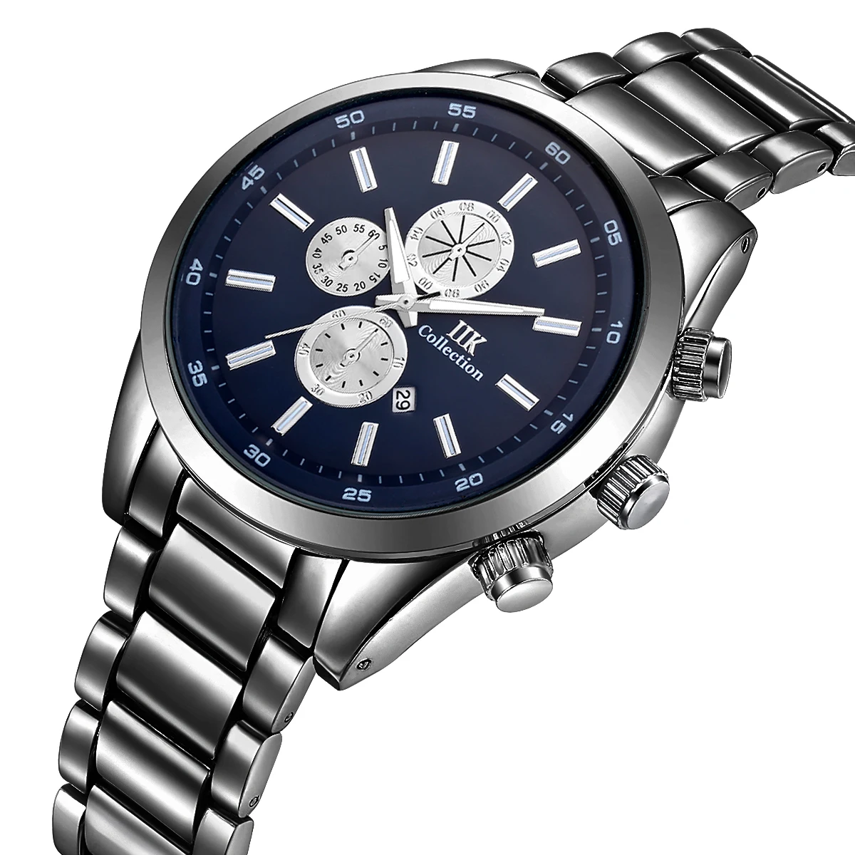 Dropshipping Blue Dial Men Watch Waterproof Custom Logo Wholesale Quartz Watch