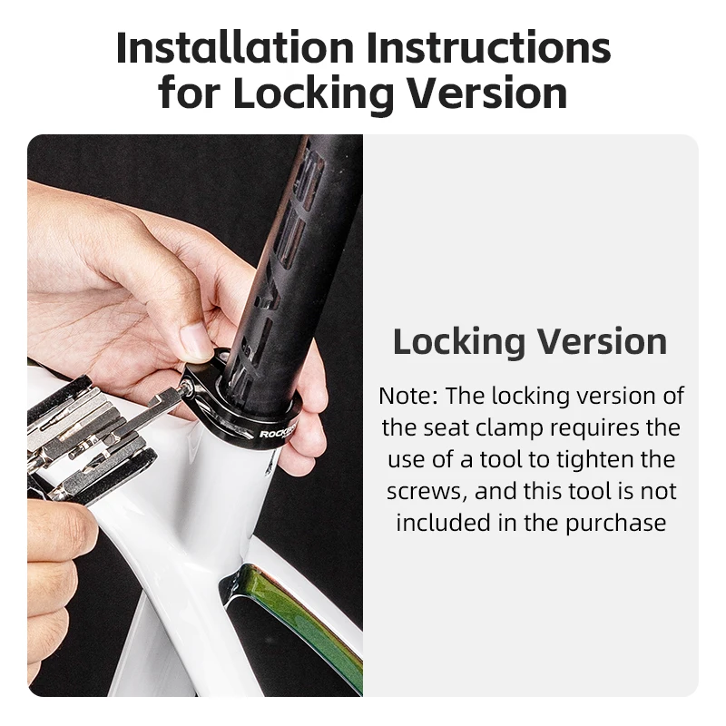 ROCKBROS Road Mountain Bicycle Lock Seat Post Clamp Aluminum Alloy 31.8mm Quick Release Mtb Bike Bicycle Seat Post Clamp