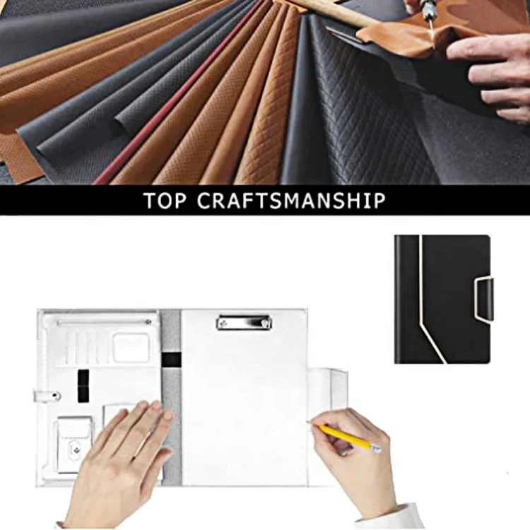 2022 promotional PU leather loose-leaf planner for business 6-rings binder planner  organizer