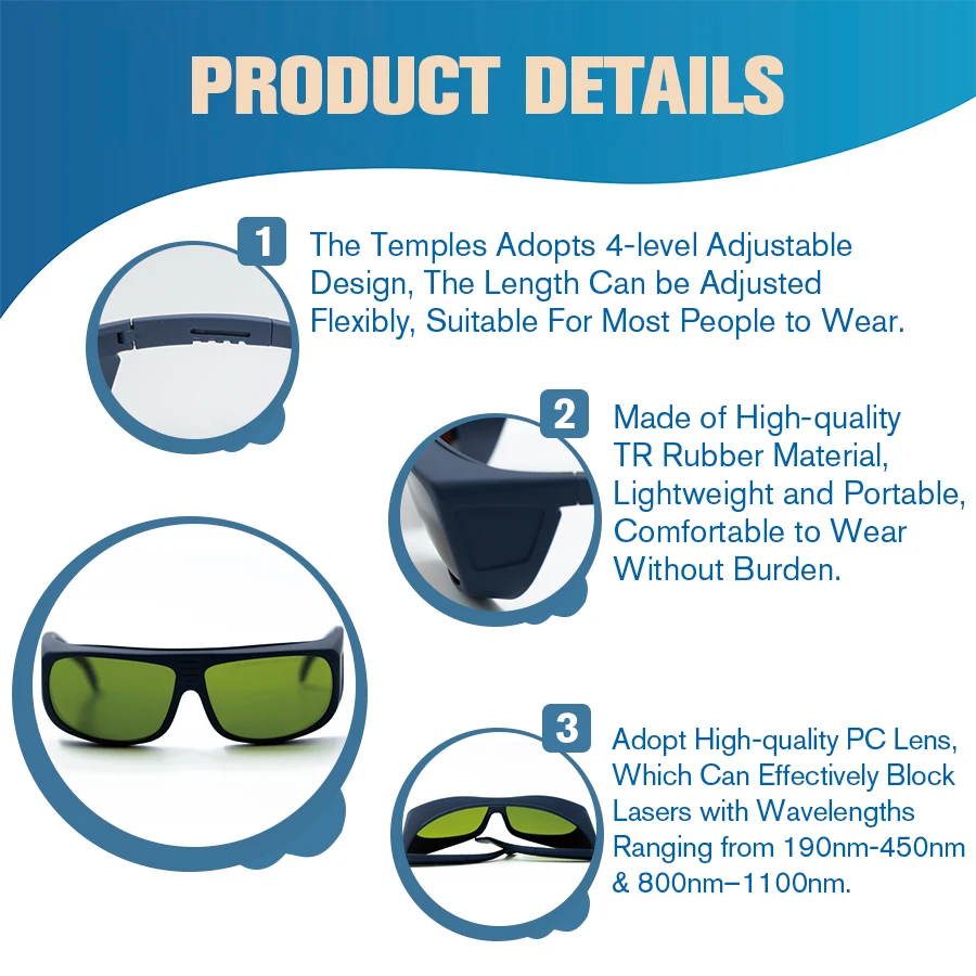 QILIN welding laser protection glasses OD8+