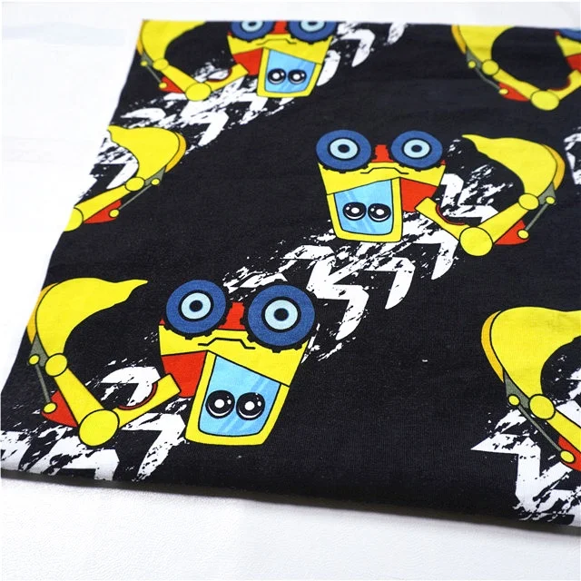 Christmas Printed Cotton Fabric 955 Cotton Lycra Fabric For Baby Cloth 230-250gsm