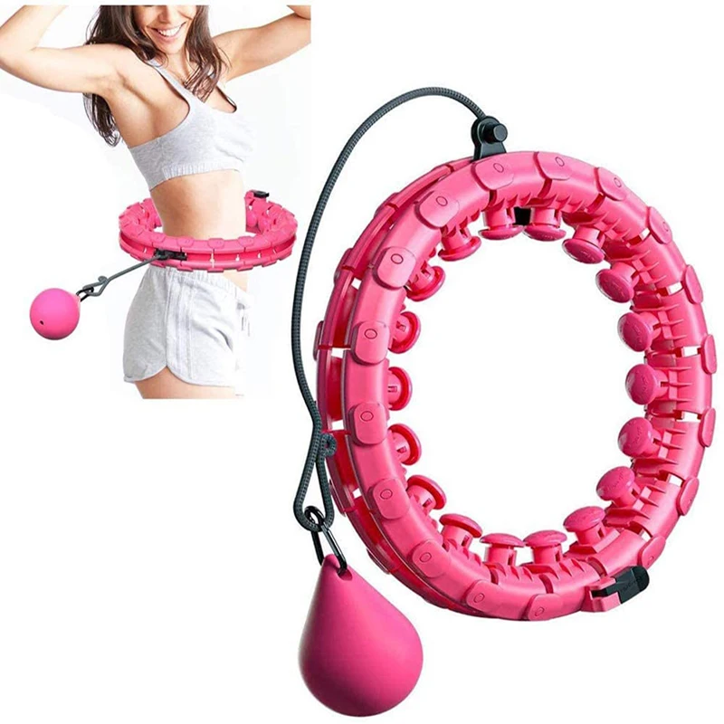 
Fitness equipment weighted Hula Ring hoops home gym training accessories Hoola hoop with an exercise ball 