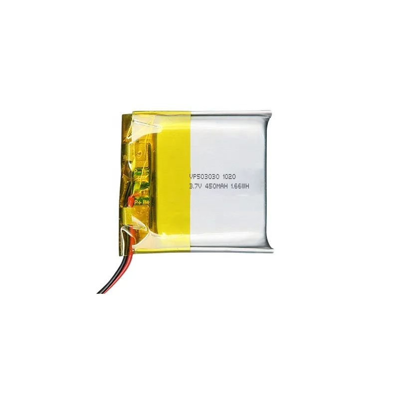503030 Custom High Capacity Lipo 3.7V 450Mah Polymer Lithium Ion Battery For MP3 MP4 Smart Watch Backup Power