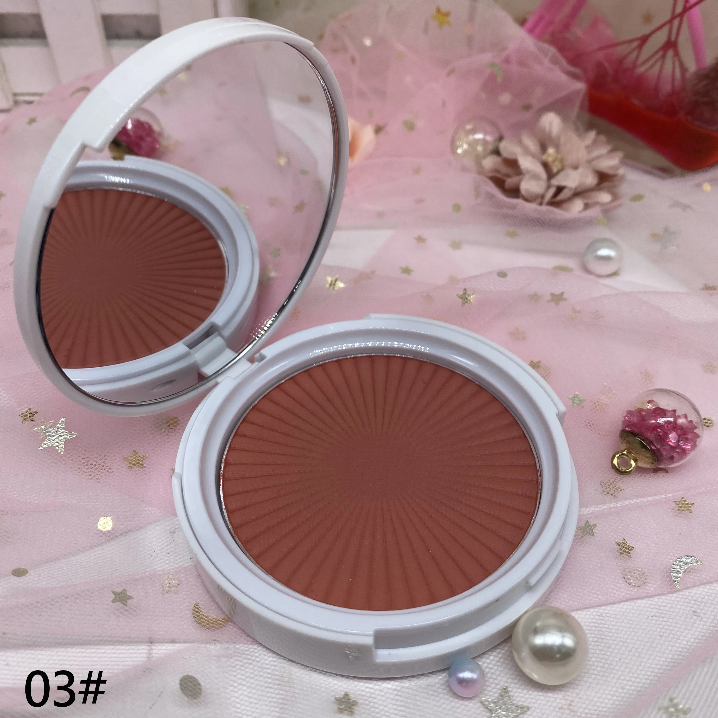 Cruelty-free Face Cosmetics Two-tone Cream Blush Vegan Private Label OEM Blusher Palette Neutral Powder