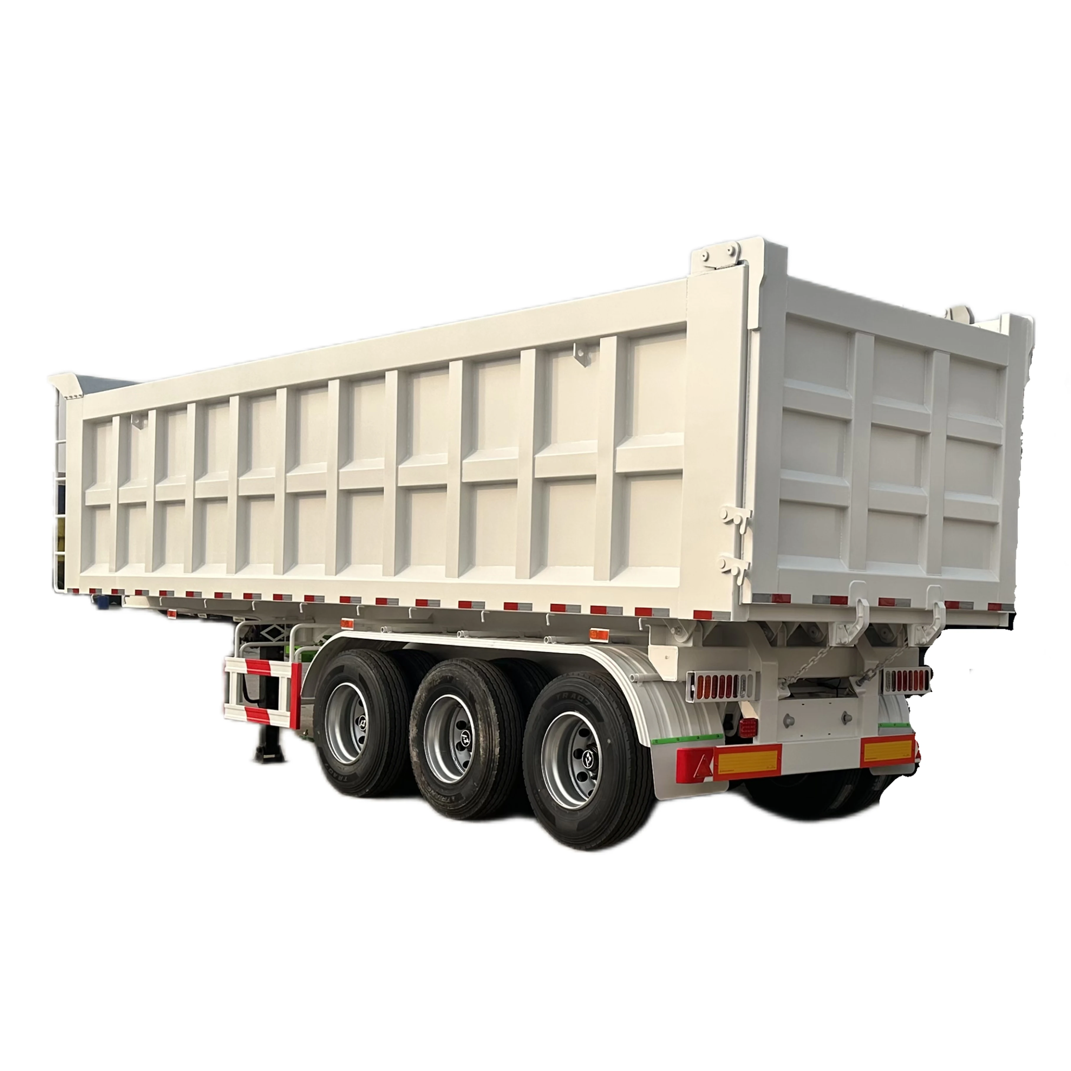 China High Quality Hydraulic cylinder 3 Axles U type 50 tons End Dump Trailer Tipper Semi Truck Trailer for sale