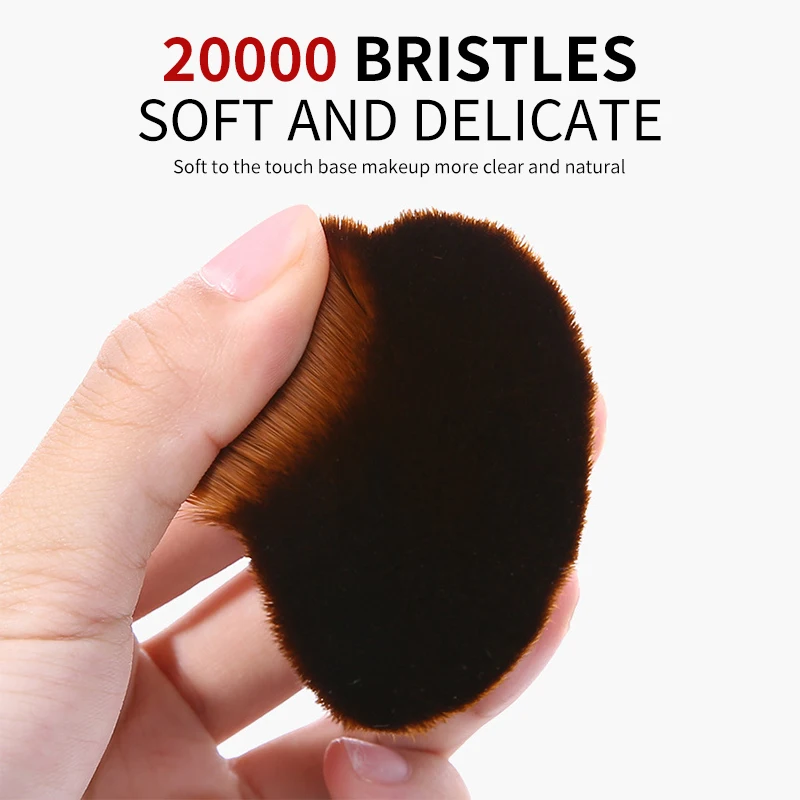 LMLTOP Wholesale Magic No.55 Liquid Cream Hexagon Foundation Brush #55 Flat Top Vegan Single Foundation Makeup Brush