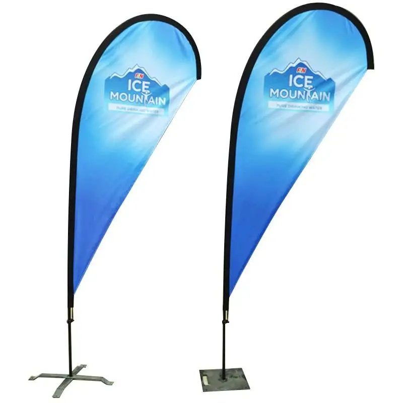 AI-MICH Beach Feather Flag Banner With Flagpole And Base for Sports Festival Advertising Promotional