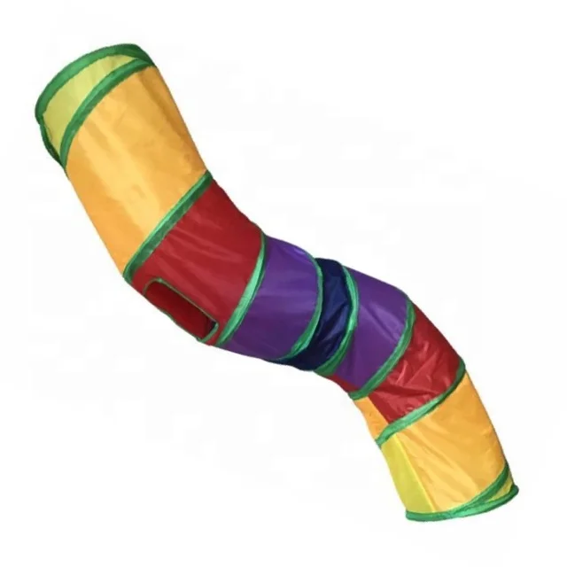 Popular Foldable S Type Cat Tunnel Channel Bed with Play Balls for Rabbits, Kittens and Dogs