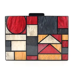 OC4126 China evening bags factory acrylic geometric multi purse frames