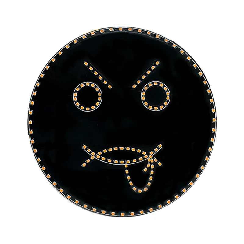 Car Smiley Light Multifunctional Prompt Lamp Rear Gear Anti-Rear Collision Palm LED Warning Funny Emoticon with Smile on Window