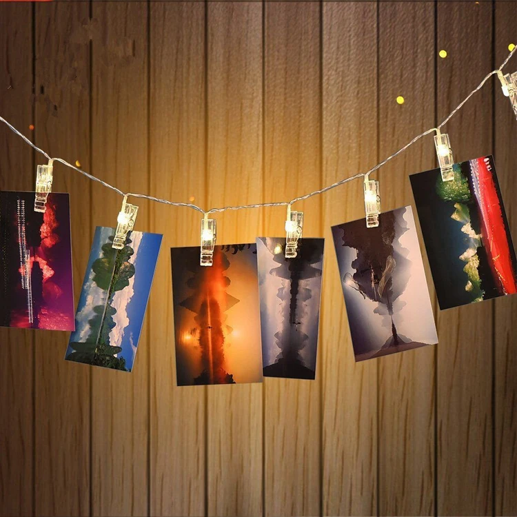 Mini Clip Selfie Photo LED Clip on String Light Christmas Decoration Light