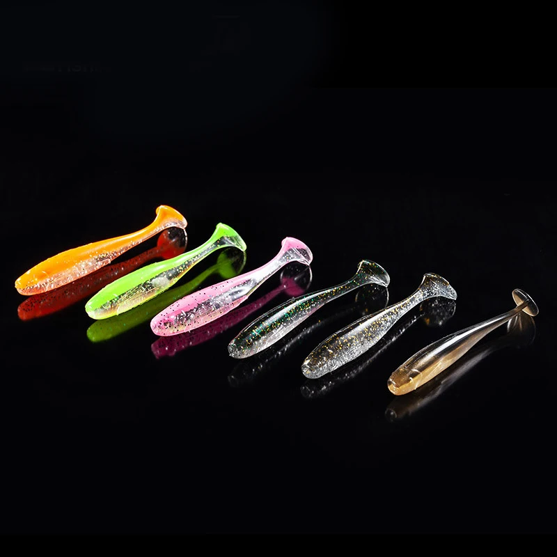 T Tail Soft Fish Lure artificial Bait 7cm fishing lure Rubber Lure