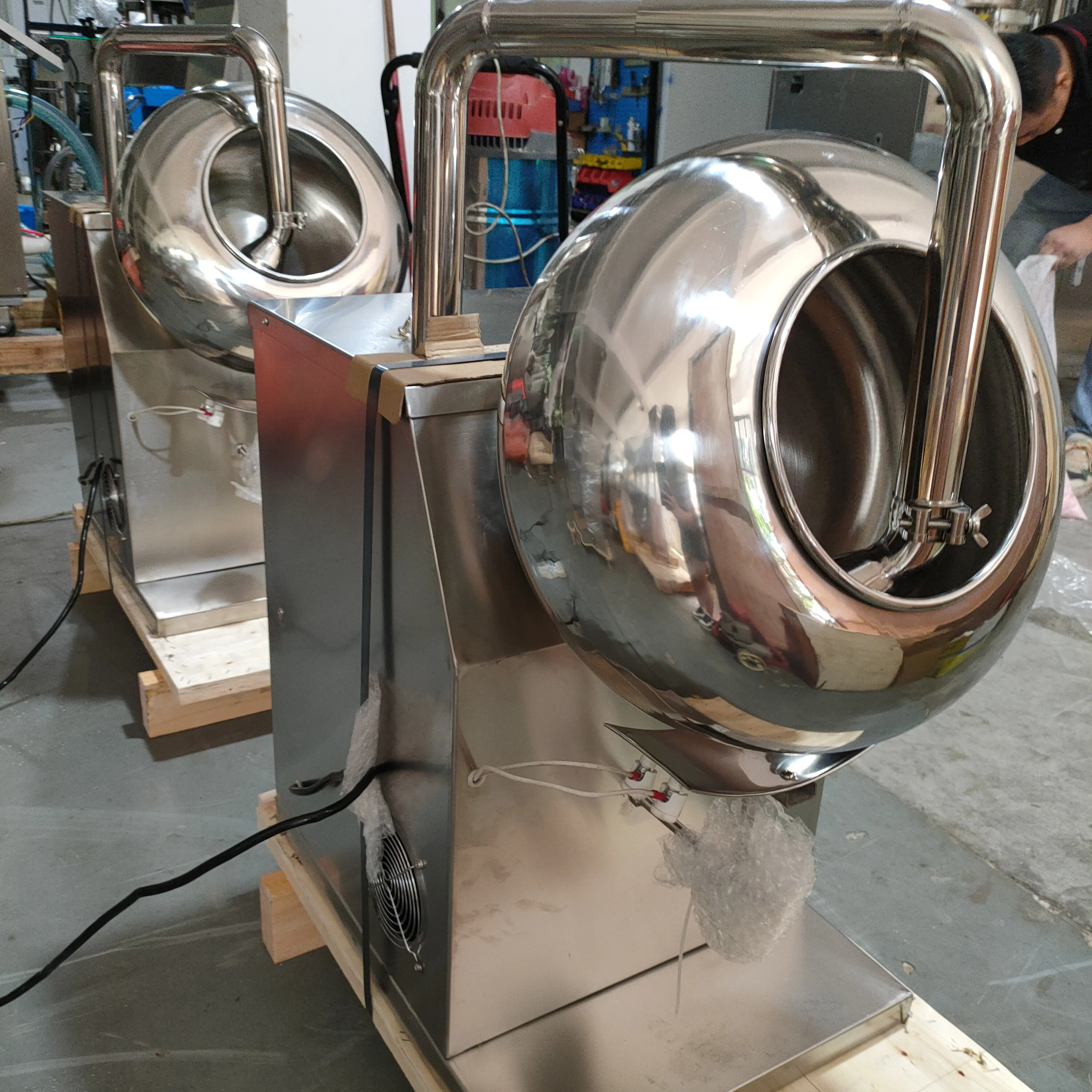 Automatic Chocolate Sugar Coating Pan Round Polish Machine