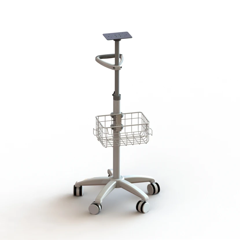 High Quality Economical Height Adjustable Patient Monitor trolley cart for hospital