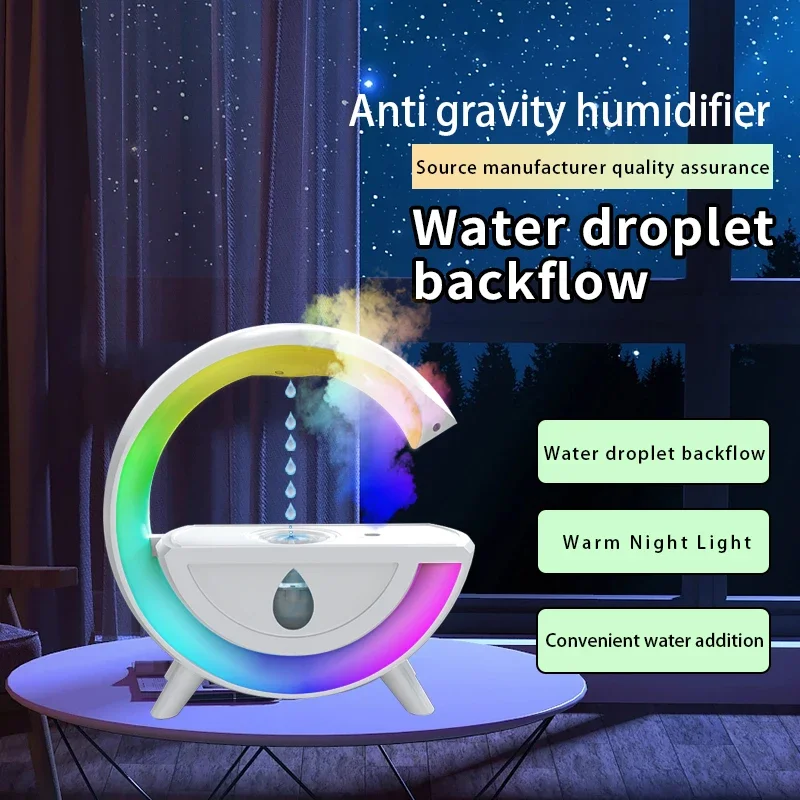 Wholesale Antigravity Droplet Colorful Atmosphere Light Air Humidifier Usb Household Water Drop Anti Gravity Humidifier Diffuser