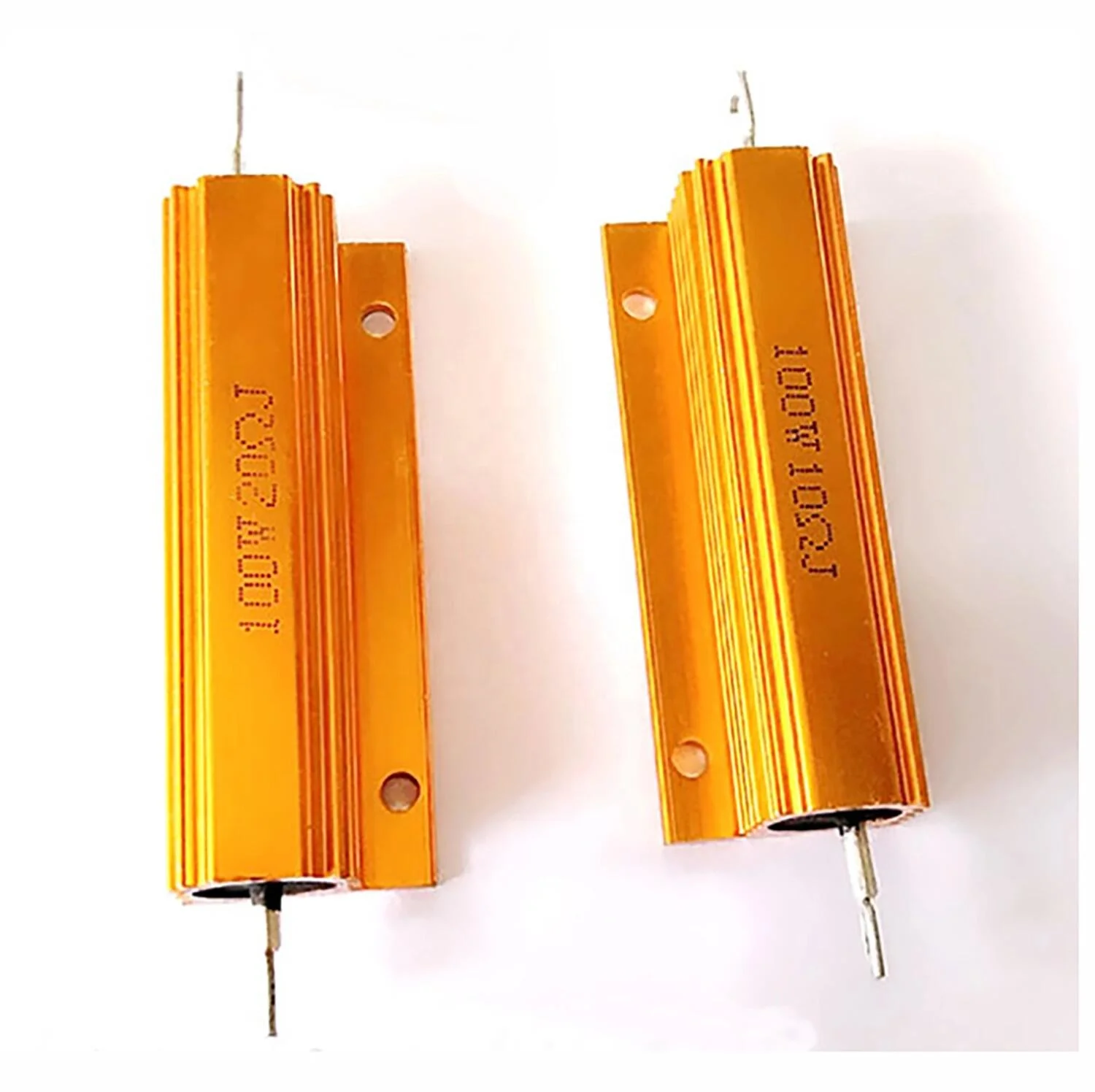 Rx24 50W 100W 250W  Gold Aluminum Housed Wire Wound Resistor High Power Case Resistor