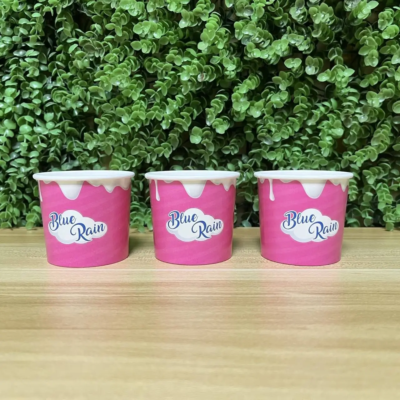 AT PACK Custom Disposable Paper Ice Cream Cup 3oz 5oz 8oz 16oz Ice Cream Packaging With Lids And Spoon