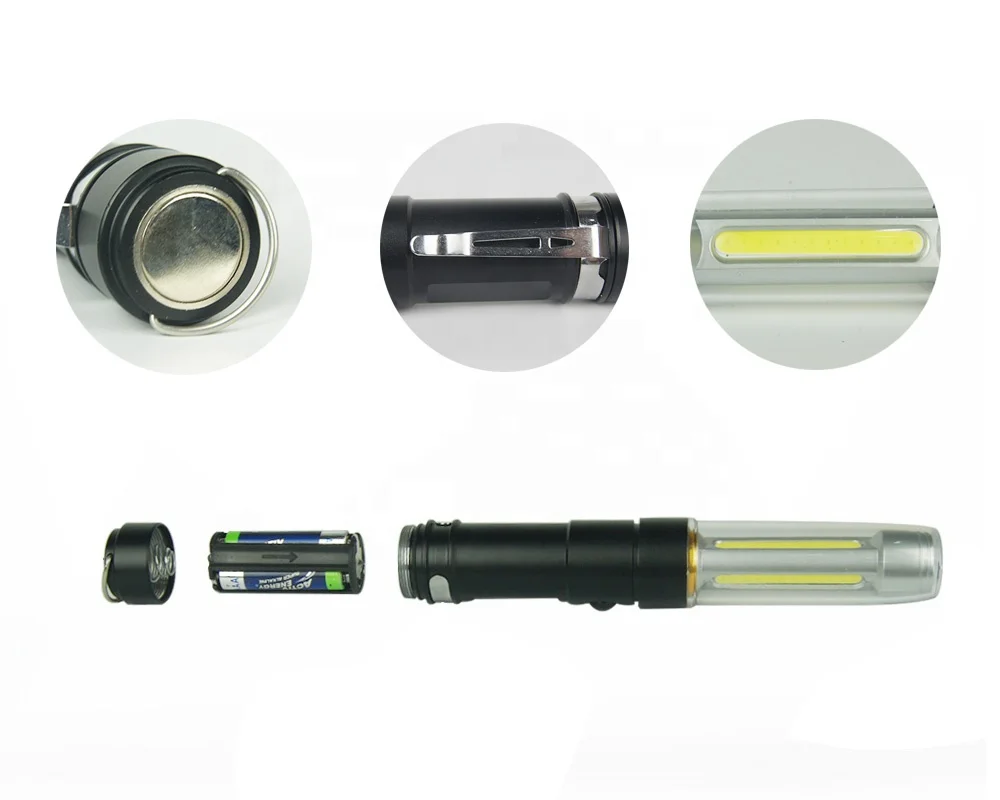 
Multifunctional aluminum led flashlights handheld strobe led torch light with magnetic and red light 