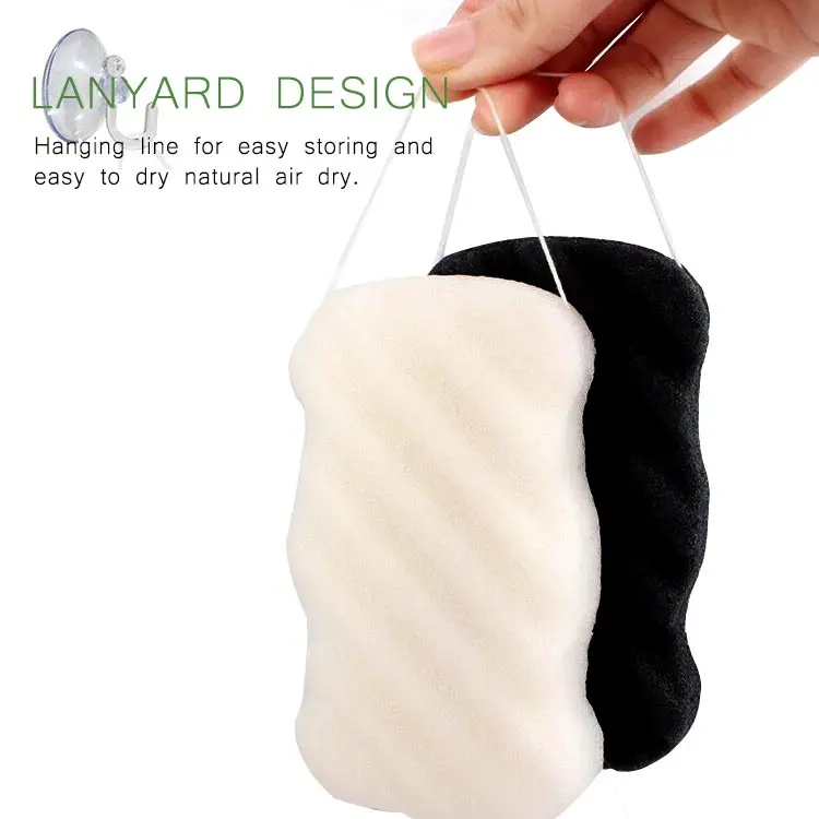 Konjac Sponge Private Label Black Compressed Face Body Cleansing Konjac Sponge Biodegradable Natural With Box