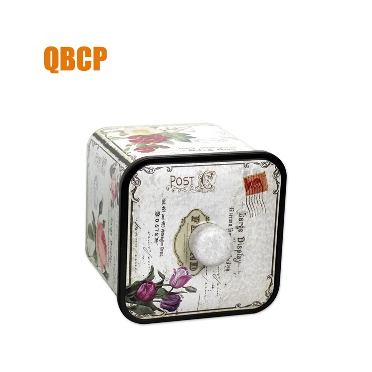 
Custom design square storage metal tin box 