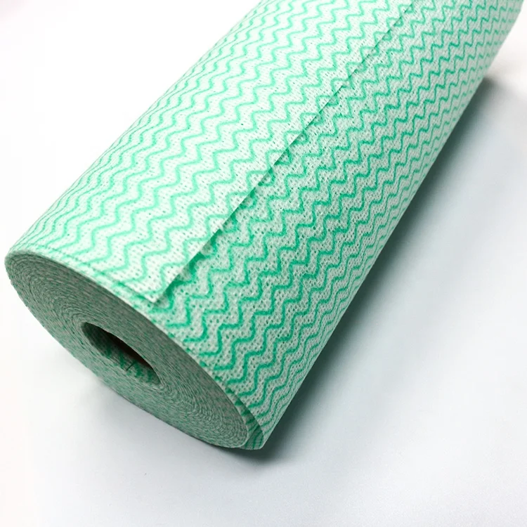 Spunlace Nonwoven Cleaning Wiping Cloth Rolls Kitchen Cleaning Wipes for household Cleaning Cloth