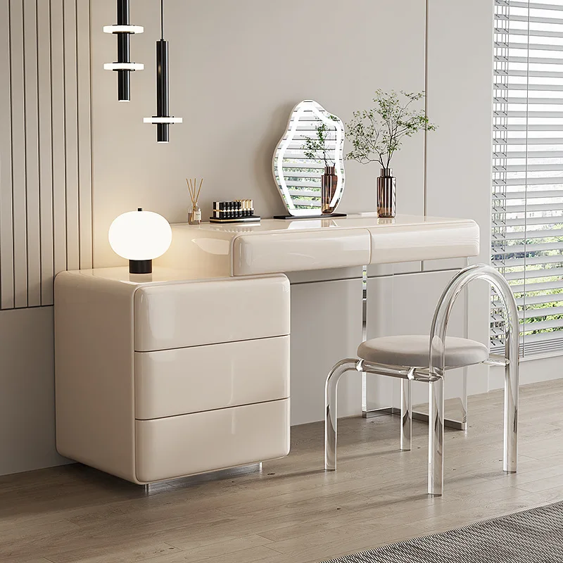 Dresser lacquered minimalist style bedroom bedside cabinet light luxury makeup table organizer chest of drawers all-in-one