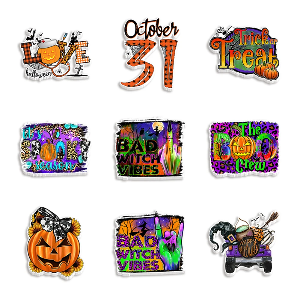 Halloween leopard print Resin planar embellishments for holiday gift  phone case DIY holiday  Decorations Resin planar  flatback