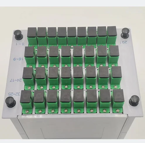 iptv Fiber Optic splitter  1*32 LGX box cassette Card PLC Splitter LGX insert box FTTH fiber optic splitter