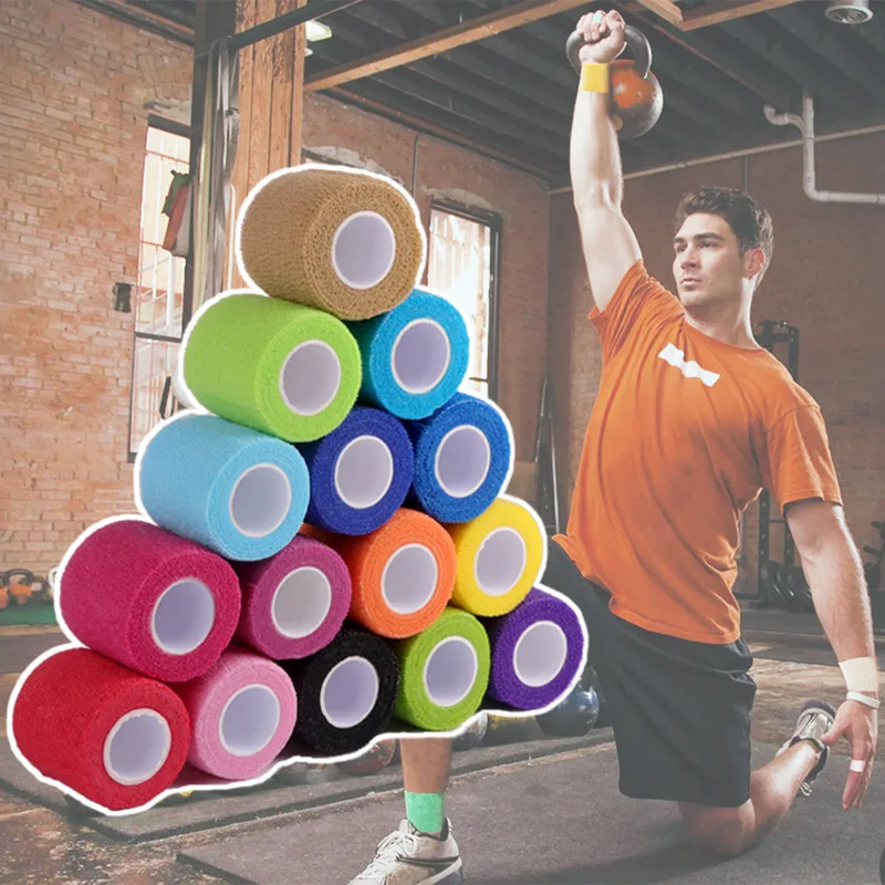 Easy Tearing Non-Woven Cohesive Elastic Athletic Football Sock Sports Tape and Bandages for Sports Use