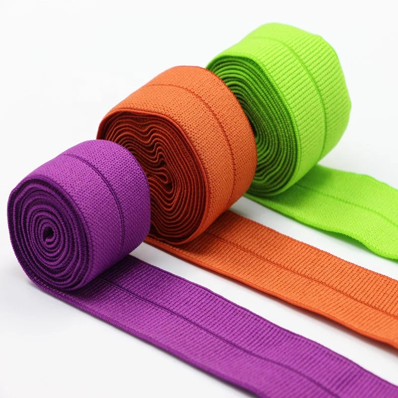wholesale nylon spandex grosgrain fold over elastic bias binding tape for garment TCBB2030-20