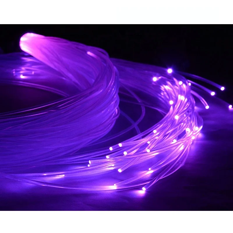 High Quality 6~10 Meter 0.5mm 0.75mm 1mm 1.5mm Diameter End Glow PMMA Fiber Optic Cable For Star Sky Ceiling Decoration