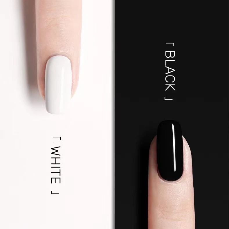 MyBeautyNails OEM Private Label Nail Art Wholesales Professional Nail Supplies UV Gel Polish Duo Set Super Black and White Gel