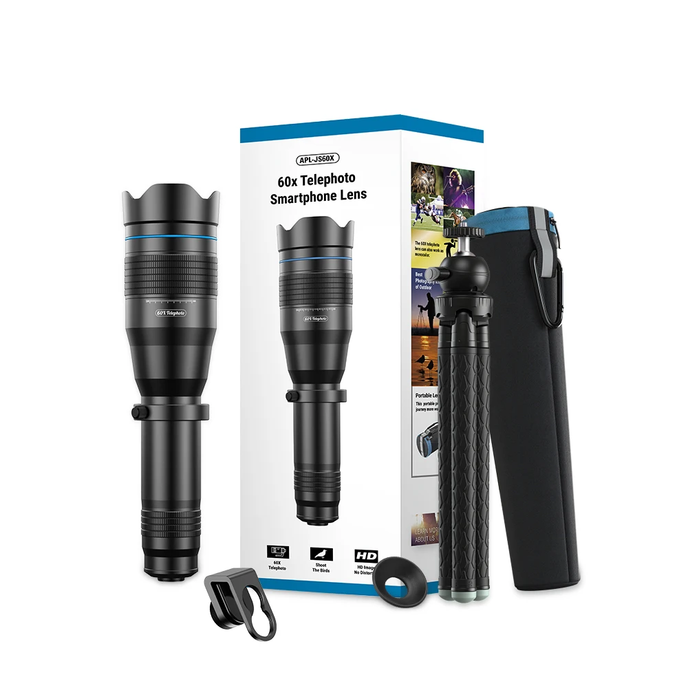 
Apexel High Definition Super Monocular Telescopes 60x telephoto lens for Mobile Phone with Tripod 
