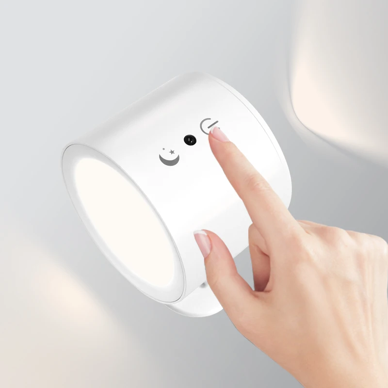 Indoor Led Rechargeable 3 Color Temperature  360 Degrees Rotating Magnet Fixation Stairs Hallway Wireless Battery Wall Lights