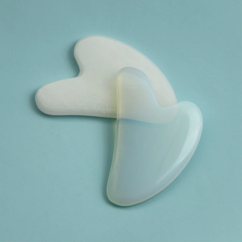 Skincare Health Care Products Scraping Body Massage Tool Heart Shape White Jade Gua Sha Board