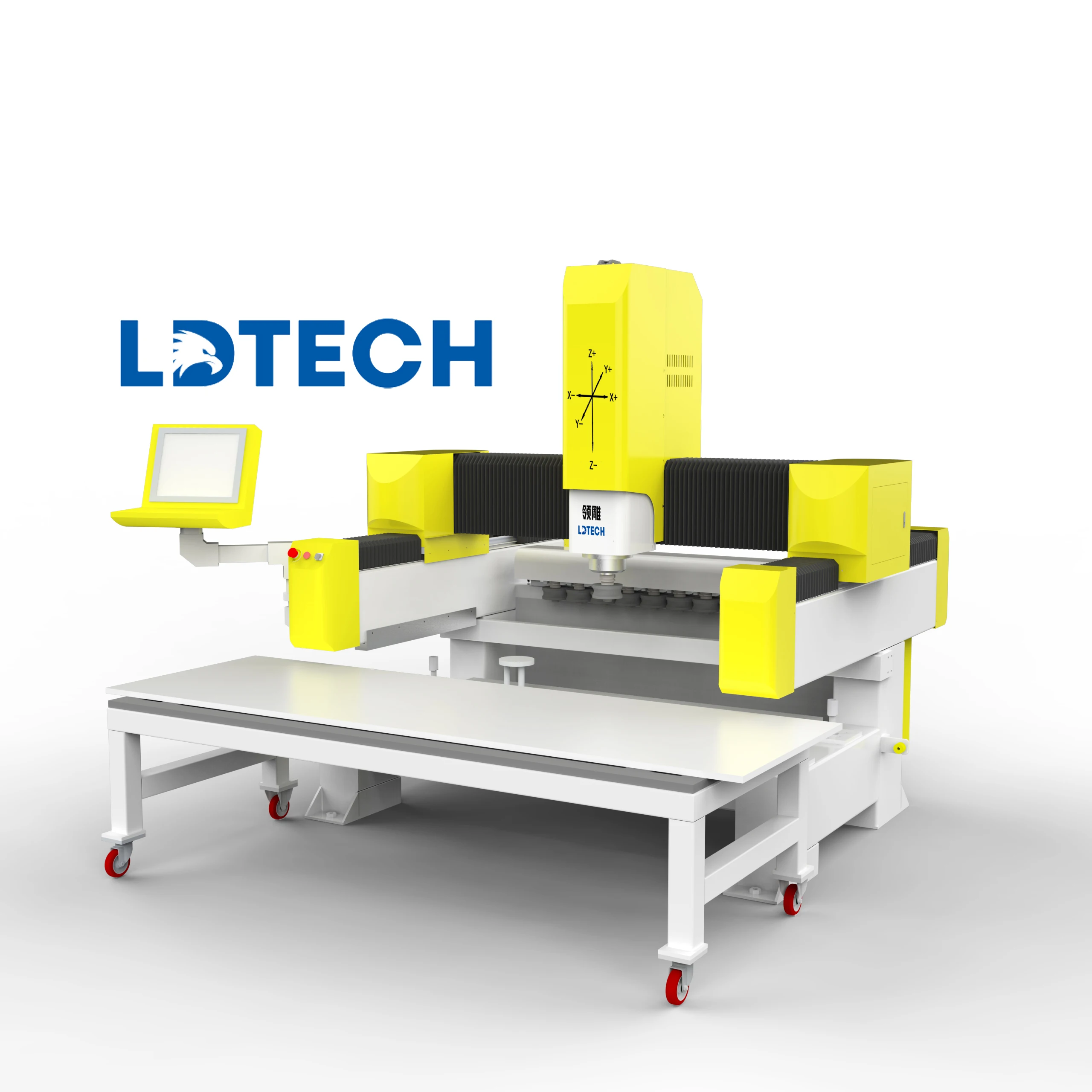 LD-1308 ATC CNC машина для резки/полировки каменных столешниц с тележкой легкой погрузки и разгрузки