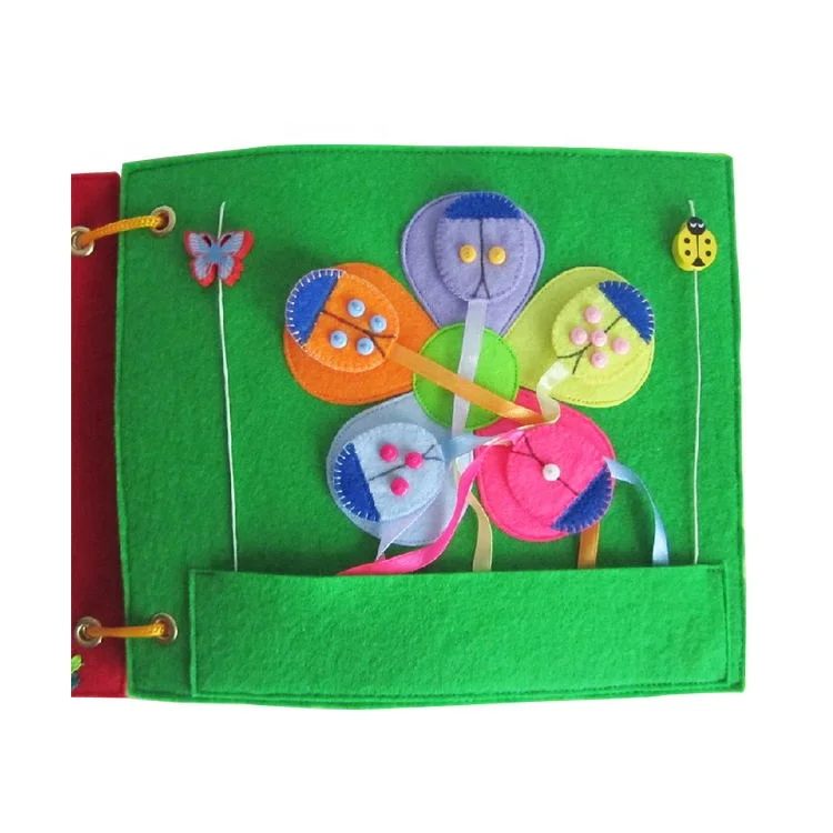 New Design cute cartoon baby developing felt quiet book
