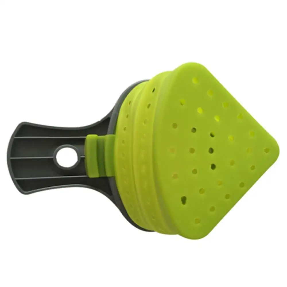 Kitchen Folding Pasta Strainer Drainer Strainers Baskets,Triangular Collapsible Silicone Colander for Hot/Cold Food Vegetable