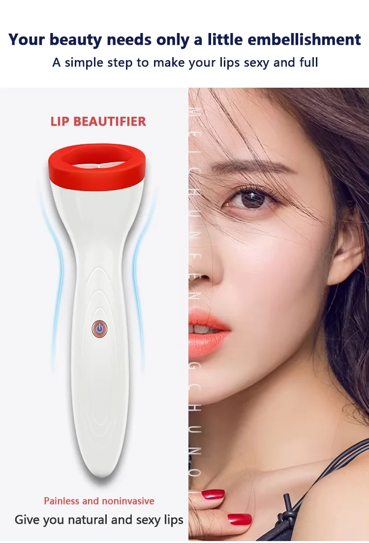 Electric Painless Lip Enhancement Sexy Big Lips USB Charging Tool Beauty Instrument Silicone Lip Amplifier