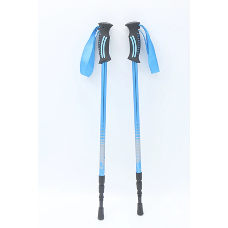 2021 Light Telescopic Hiking Stick Anti-shock Anti-skid Walking Stick Trekking Pole 3 section Alpenstock