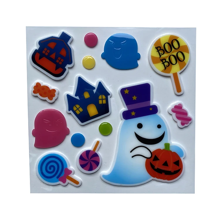 Halloween Jelly stickers car windows Mirror Sticker For Holiday Decoration